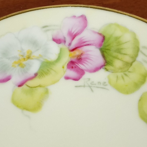 Vintage P.T. hand painted Bavaria Tirscenreuth appetizer plate art nouveau - Picture 8 of 9